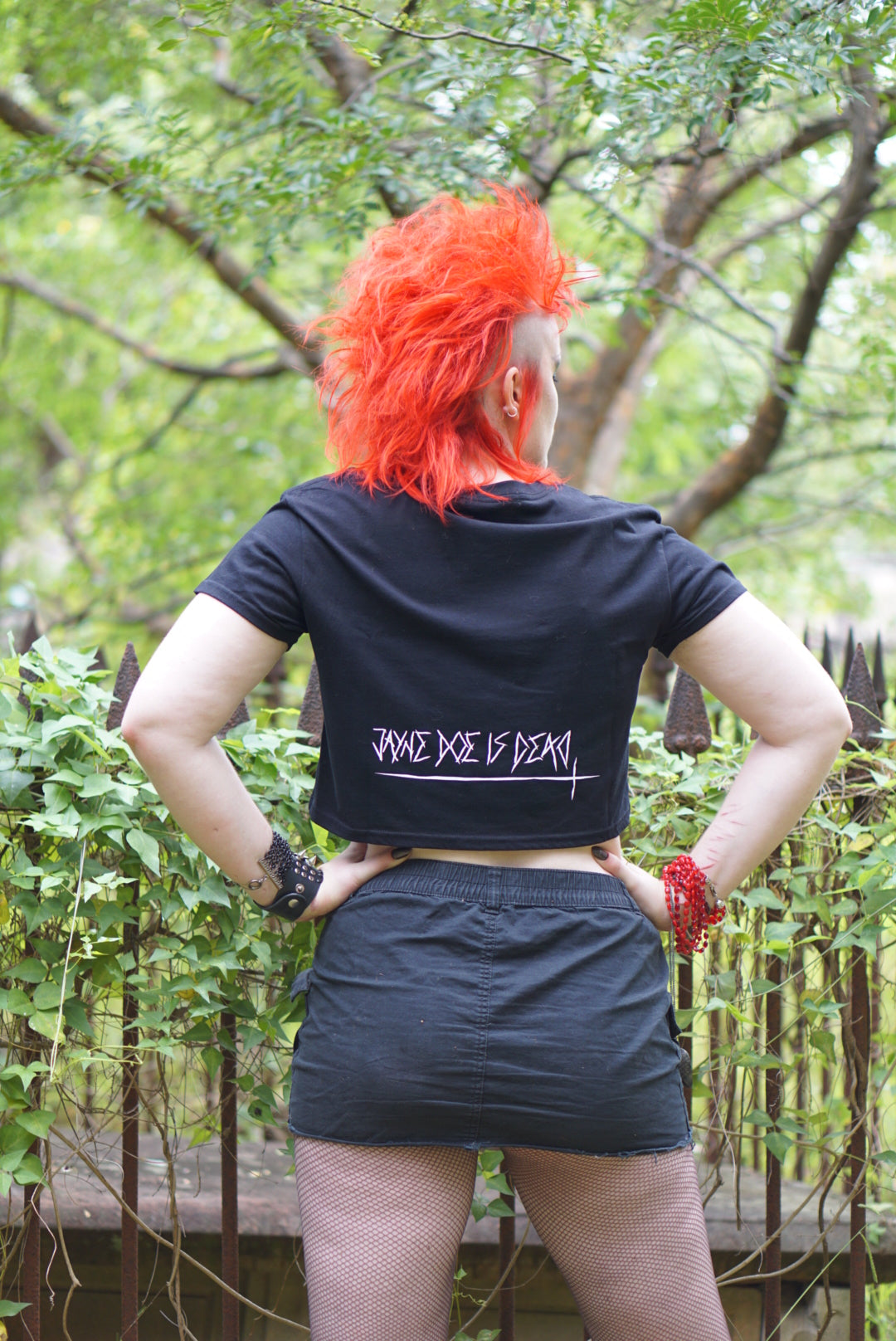 Dead Inside Goth Cropped Tee - Pure