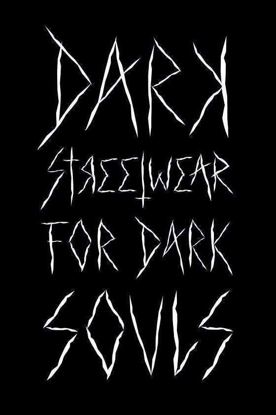 Black digital jayne doe is dead gift card with dark streetwear for dark souls in white gothic font
