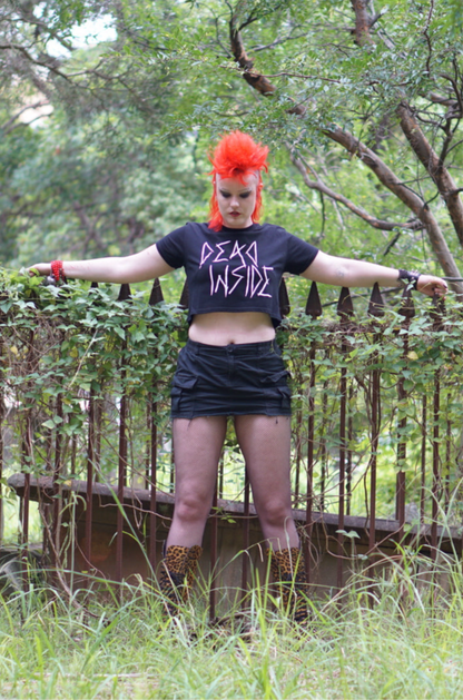 Dead Inside Goth Cropped Tee - Pure