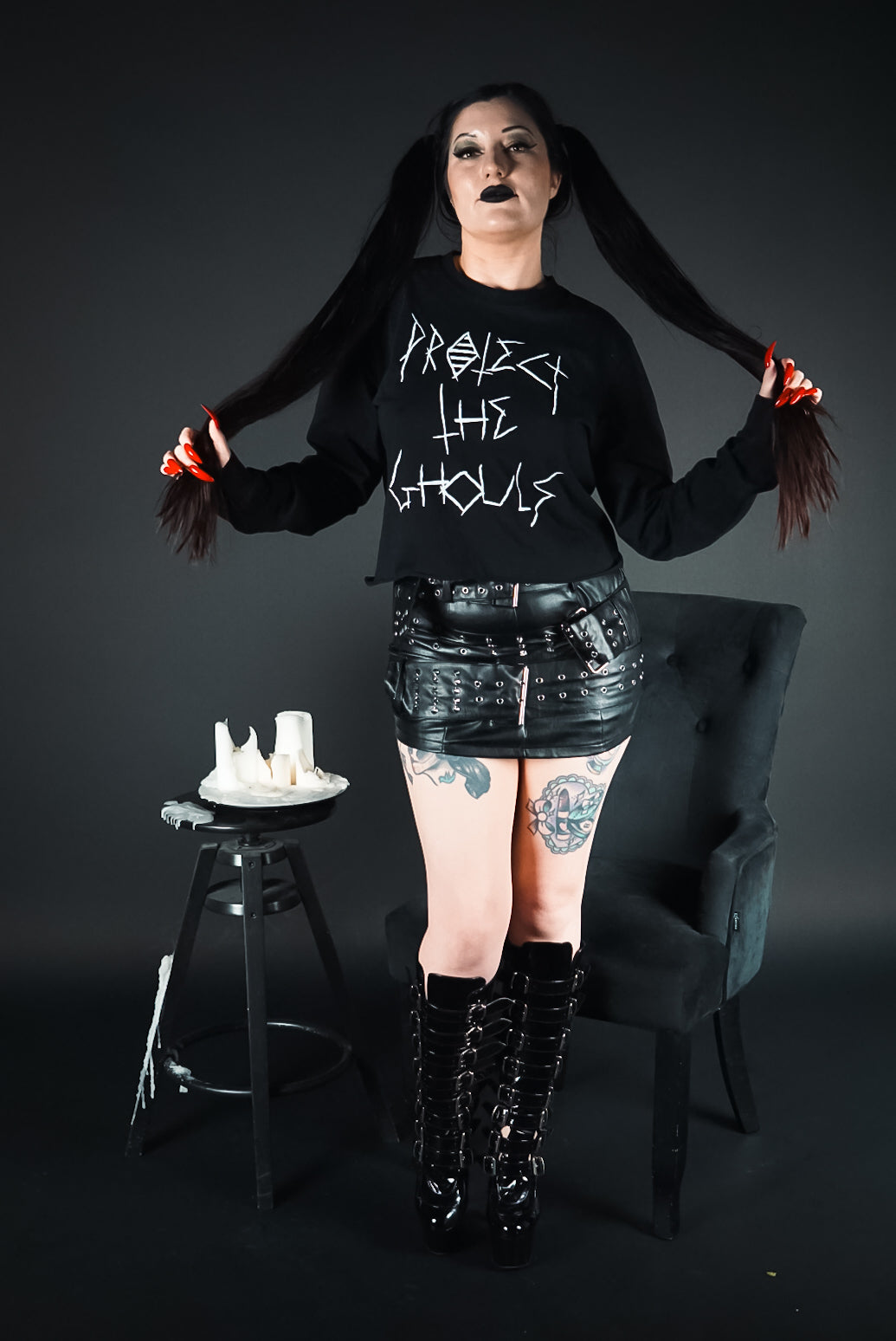 Protect the Ghouls Long Sleeve - Trans support tee 🏳️‍⚧️