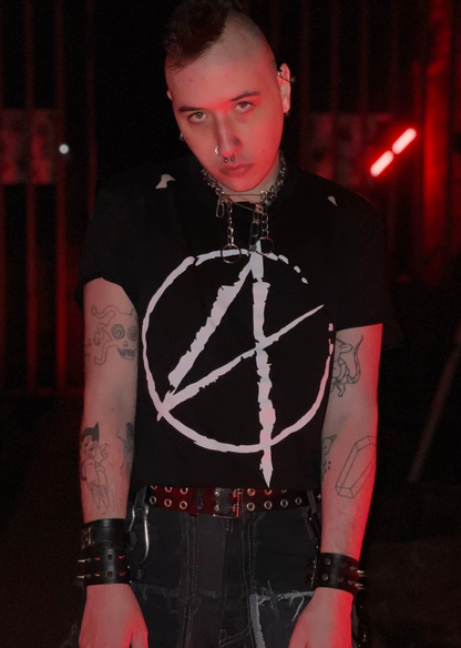 Anarchy Regular Raw Tee - Desolate White