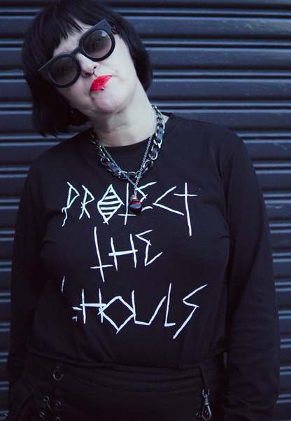 Protect the Ghouls Long Sleeve - Trans support tee 🏳️‍⚧️